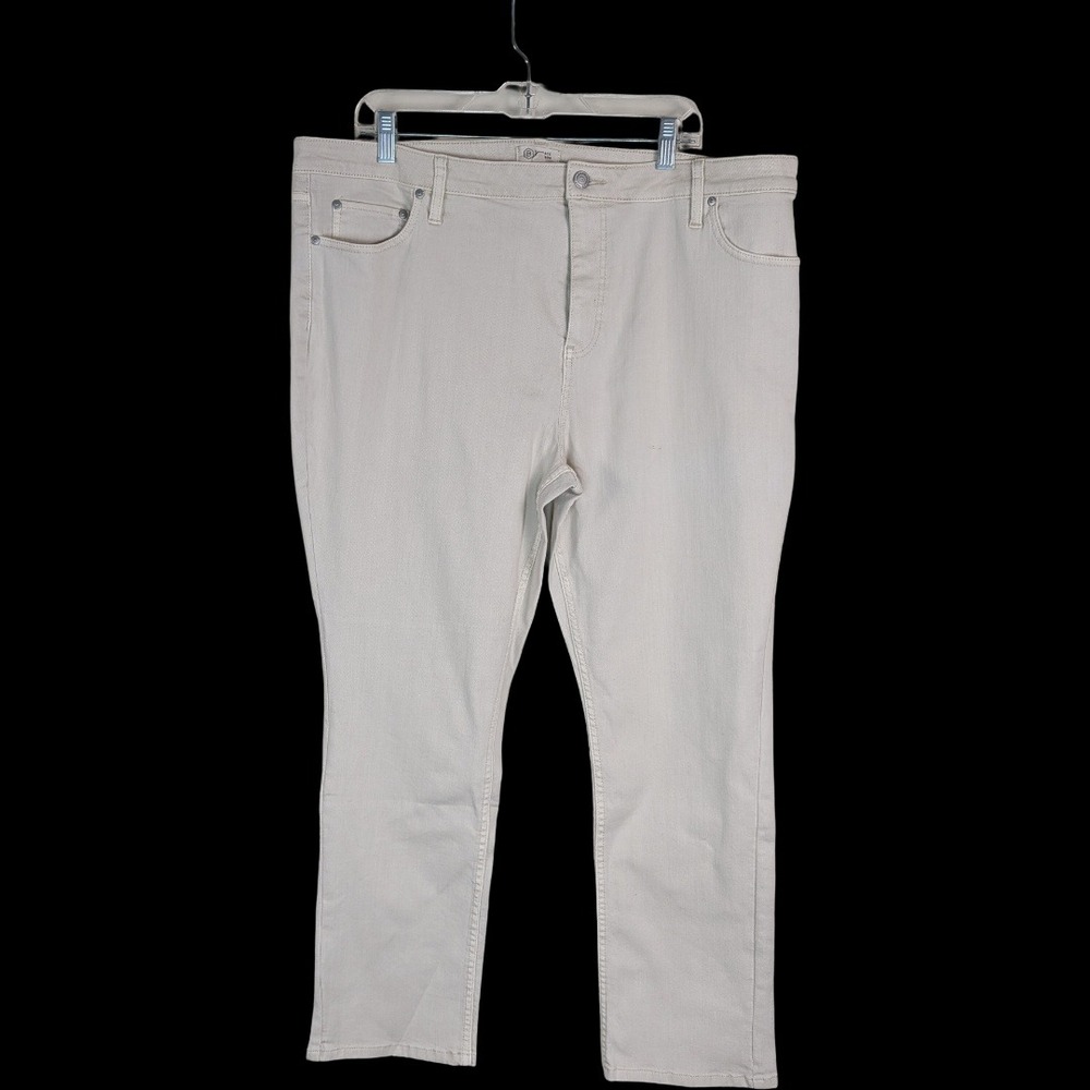 Candace Cameron Bure Pants Womens 20WP Ecru Plus Petite Straight Leg High Rise